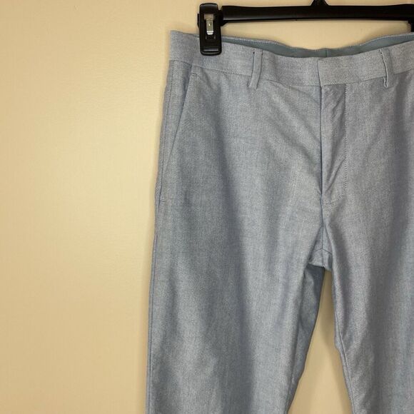 J.CREW Ludlow Pants Men 30 x 32 Slim Fit Blue 100% Cotton Oxford BV112 - Picture 3 of 16